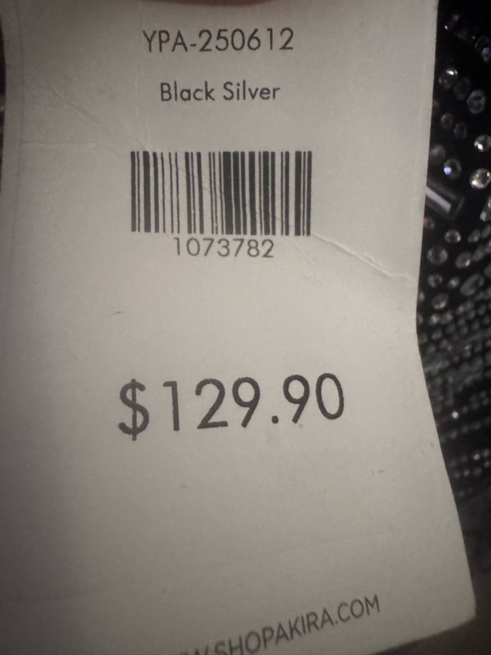 Sheer Black & Silver Rhinestone Midi Dress | High Neck Bodycon | S/M - Picture 3 of 3